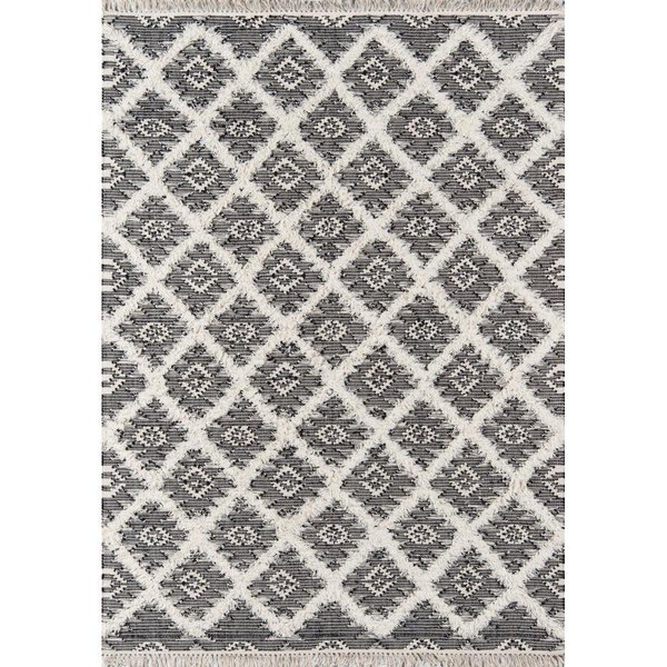 Momeni 2 x 3 ft. Harpe-1 Hand Woven Rectangle Area Rug Black HARPEHAR-1BLK2030